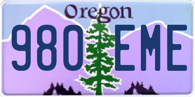 OR license plate 980EME