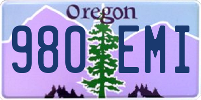 OR license plate 980EMI