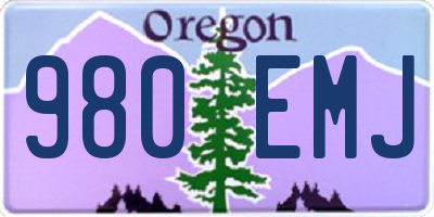 OR license plate 980EMJ