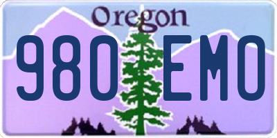 OR license plate 980EMO