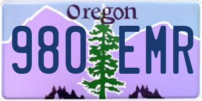 OR license plate 980EMR