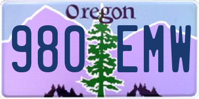 OR license plate 980EMW