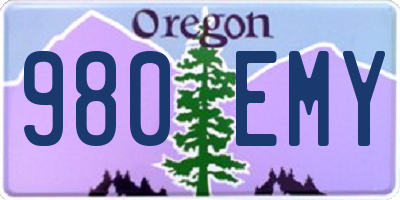 OR license plate 980EMY