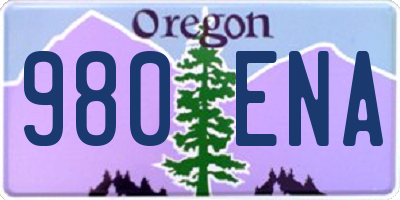 OR license plate 980ENA