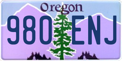 OR license plate 980ENJ