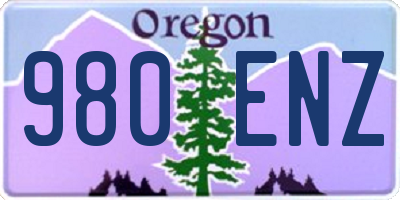OR license plate 980ENZ