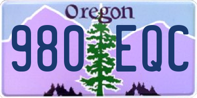 OR license plate 980EQC
