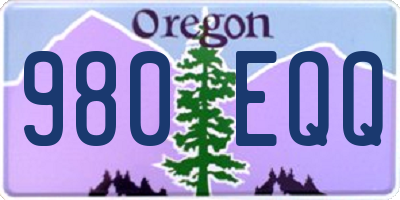 OR license plate 980EQQ