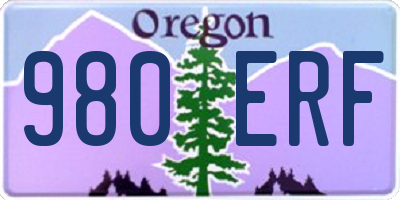 OR license plate 980ERF