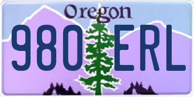 OR license plate 980ERL