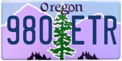 OR license plate 980ETR