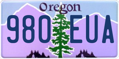OR license plate 980EUA