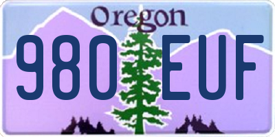 OR license plate 980EUF