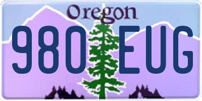 OR license plate 980EUG