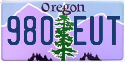 OR license plate 980EUT