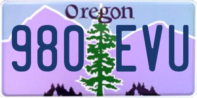 OR license plate 980EVU