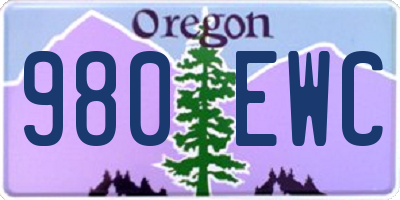 OR license plate 980EWC