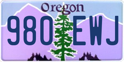 OR license plate 980EWJ