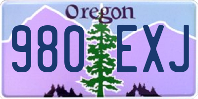 OR license plate 980EXJ