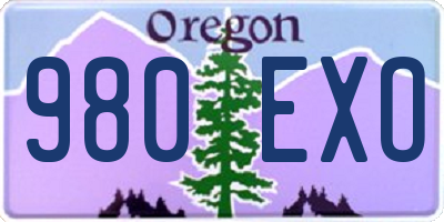 OR license plate 980EXO