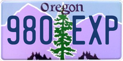 OR license plate 980EXP