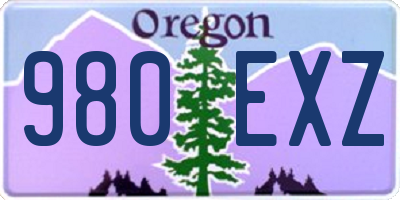 OR license plate 980EXZ