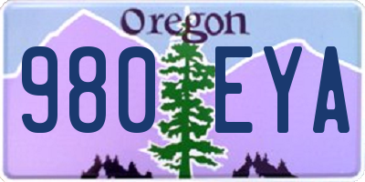 OR license plate 980EYA