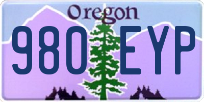 OR license plate 980EYP