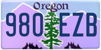 OR license plate 980EZB