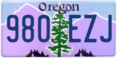 OR license plate 980EZJ