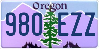 OR license plate 980EZZ