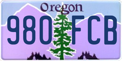 OR license plate 980FCB