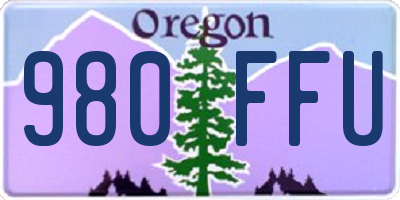 OR license plate 980FFU