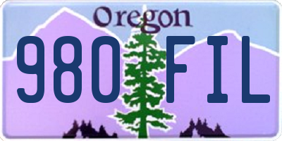 OR license plate 980FIL