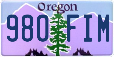 OR license plate 980FIM