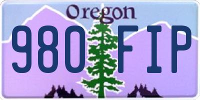 OR license plate 980FIP