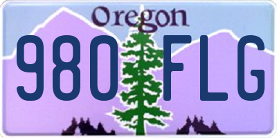 OR license plate 980FLG
