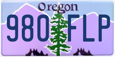 OR license plate 980FLP