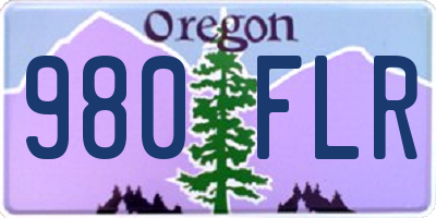 OR license plate 980FLR