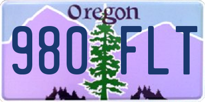 OR license plate 980FLT