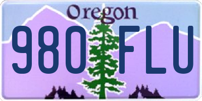 OR license plate 980FLU