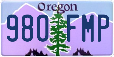 OR license plate 980FMP