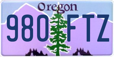 OR license plate 980FTZ