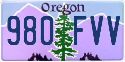 OR license plate 980FVV