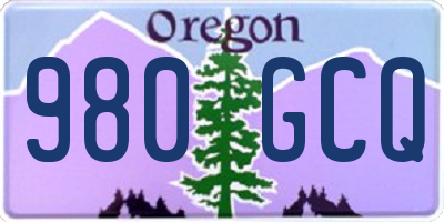 OR license plate 980GCQ