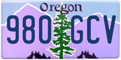 OR license plate 980GCV