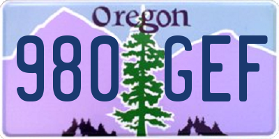 OR license plate 980GEF