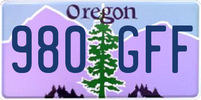OR license plate 980GFF