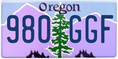 OR license plate 980GGF