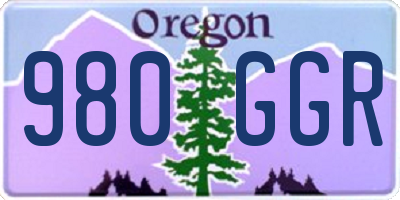 OR license plate 980GGR